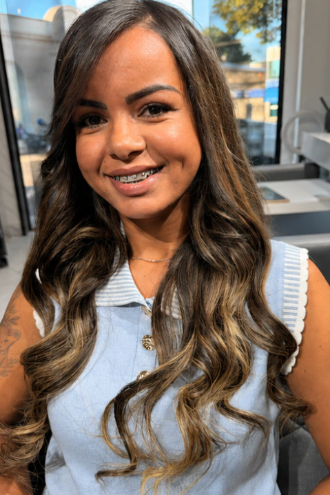 Resultado real de mega hair no Espaço Delma Viana em Atibaia